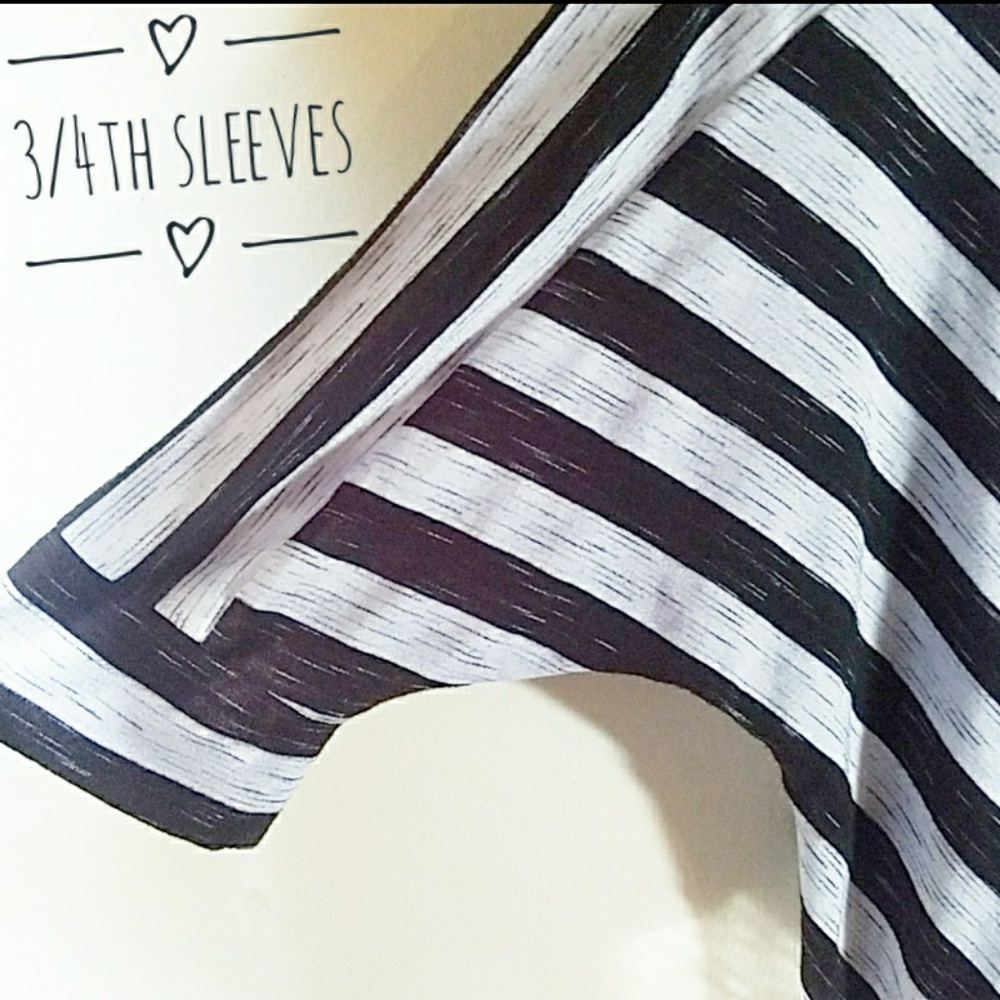 Apt 9 XL Black and White Striped Top - Picture 3 of 5